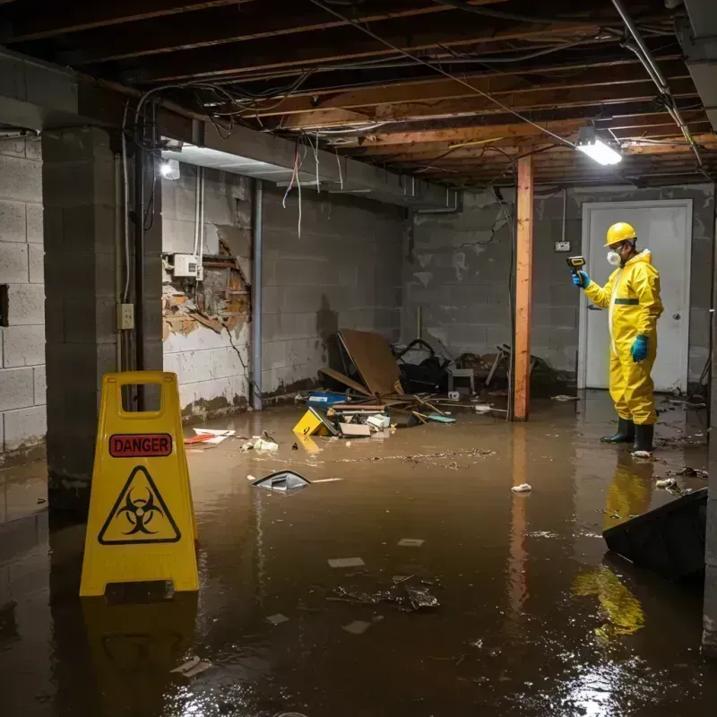 Flooded Basement Electrical Hazard in Kenwood, IL Property